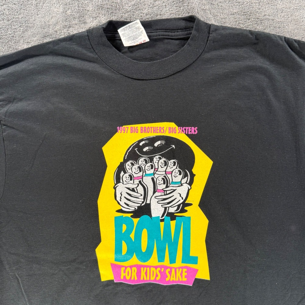 Jerzees T-Shirt Mens Large Black 1997 Big Brothers Big Sisters Vintage Graphic